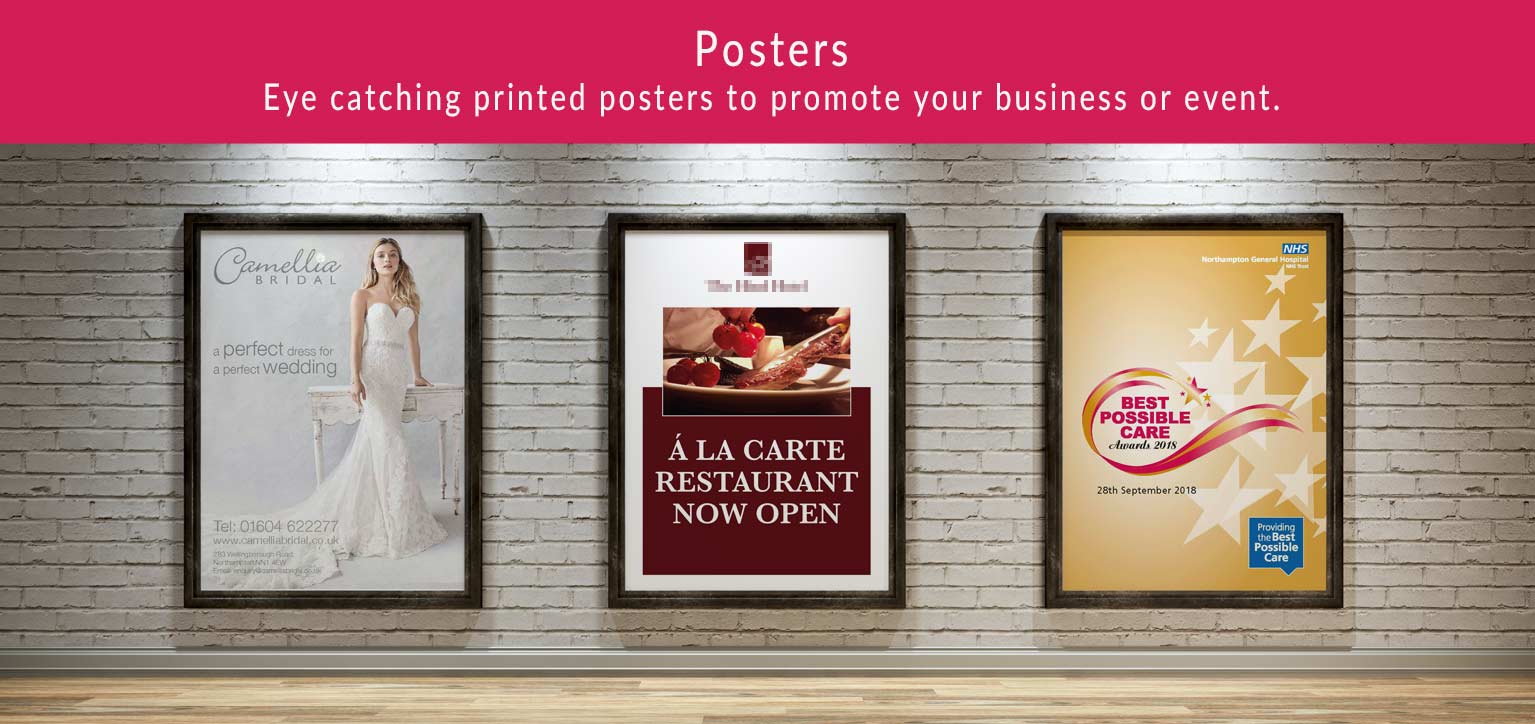Eyecatching printed posters to promote your business or event