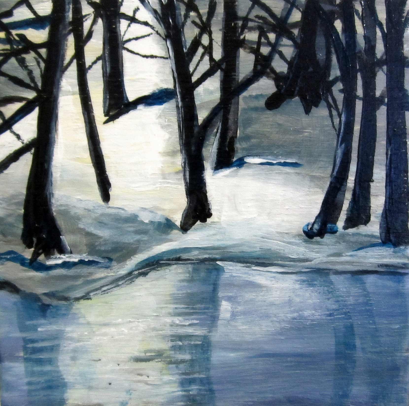 "Winter Reflections", Ontario, 12x12