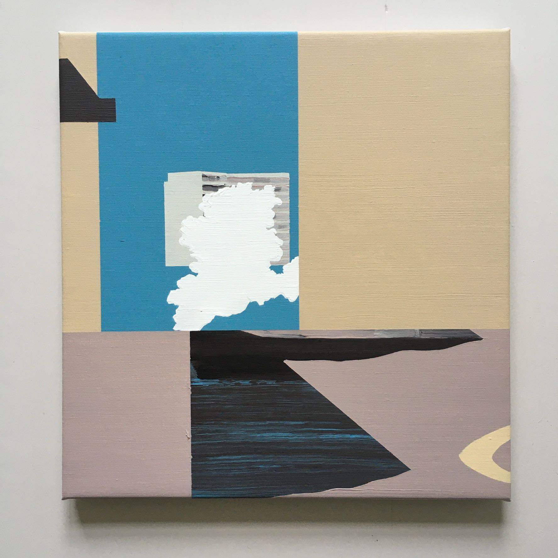 'recallocation', 48 x 50 cm, acrylics on canvas, 2020
