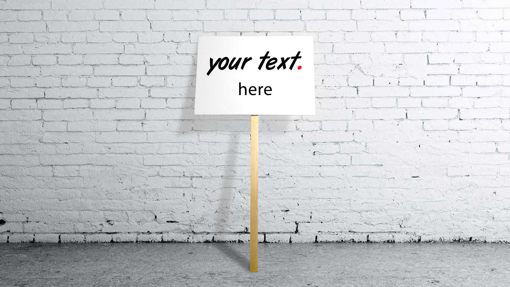Protest sign - with your own text (large)