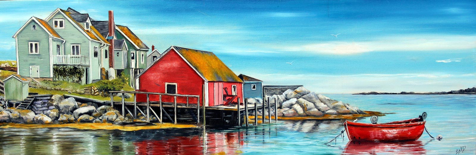 "Peggy's Cove", Nova Scotia, 20x8