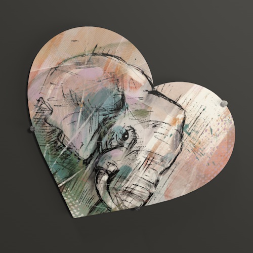 Valentijns hart 68 x 61 cm met Artwork van EmielsDesigns