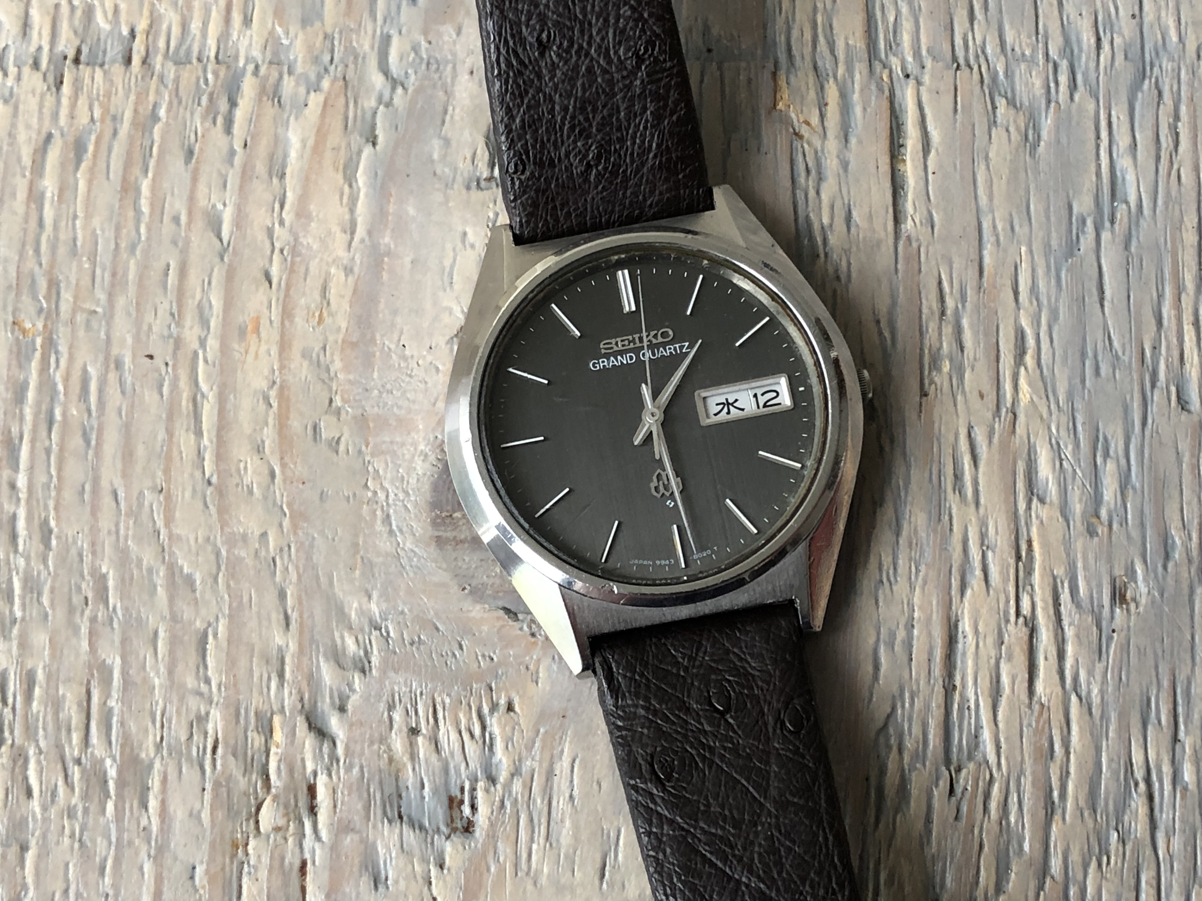 Seiko Grand Quartz 9943-8010 brown linen with patina (Sold)