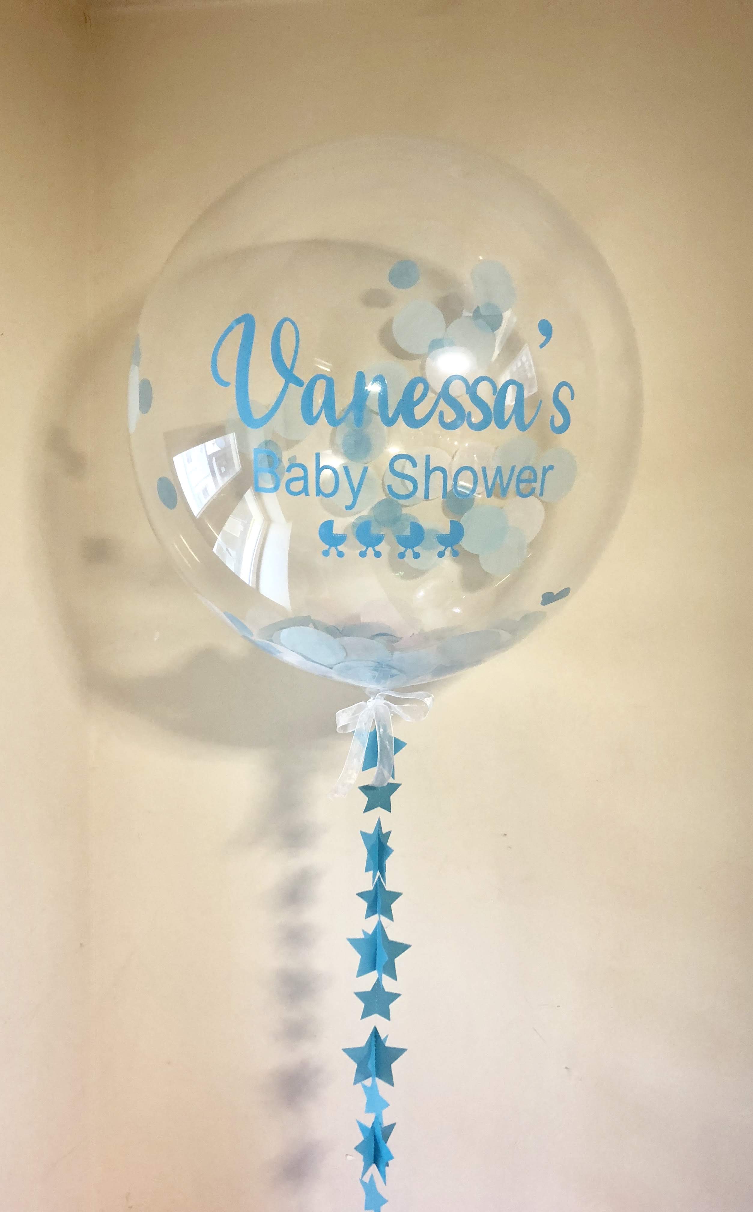 Baby shower balloon personalised for your baby shower celebration