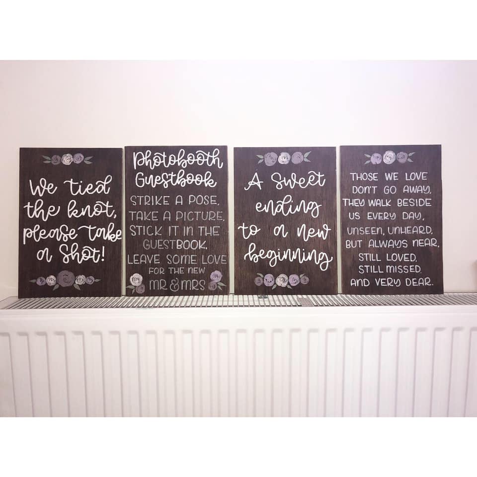 Hand-lettered Signs (Wood)