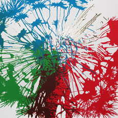 dandelion,screen print,chris keegan,gold,foil,heat transfer
