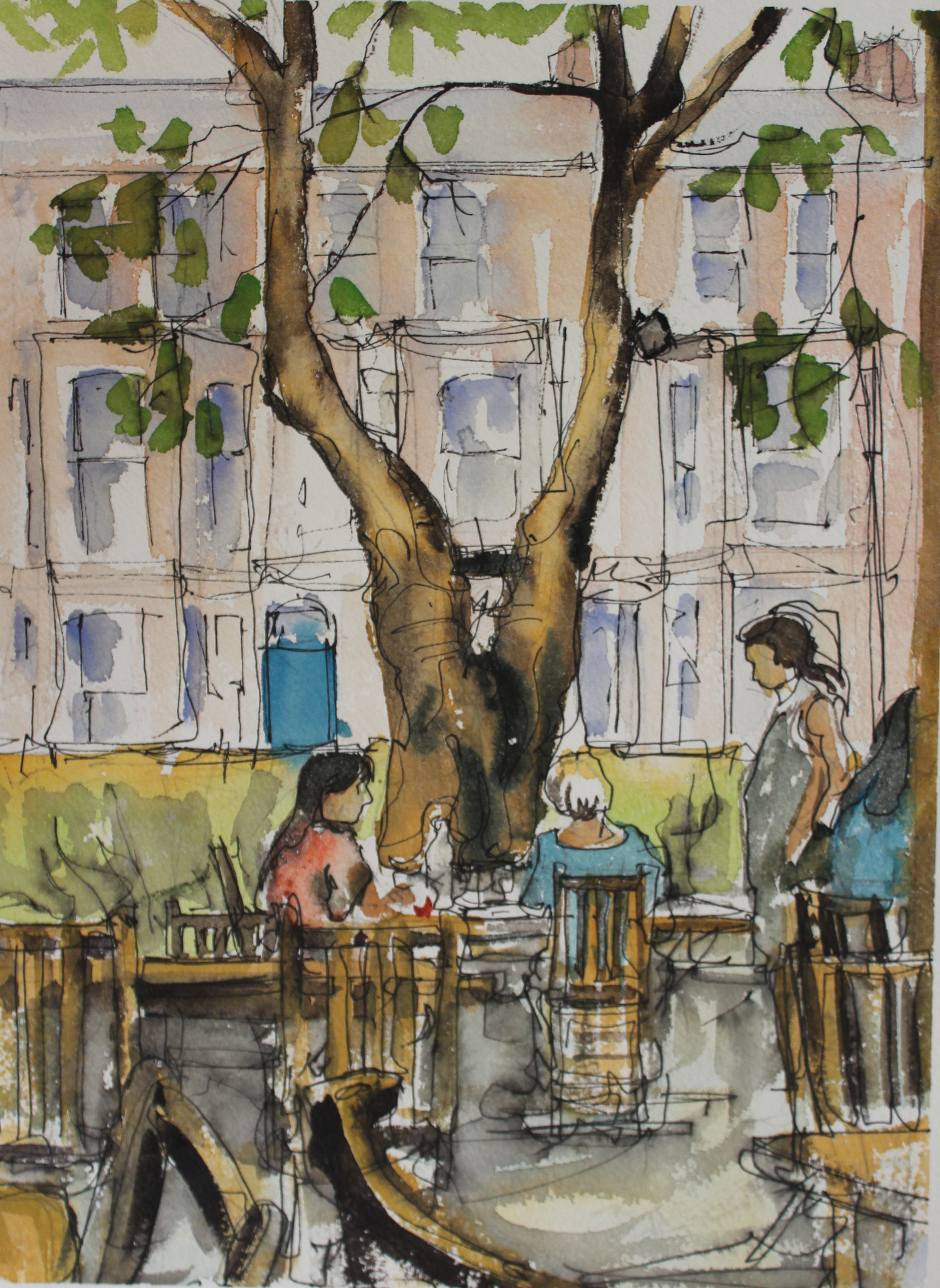 Common Grounds Cafe, Belfast - watercolour