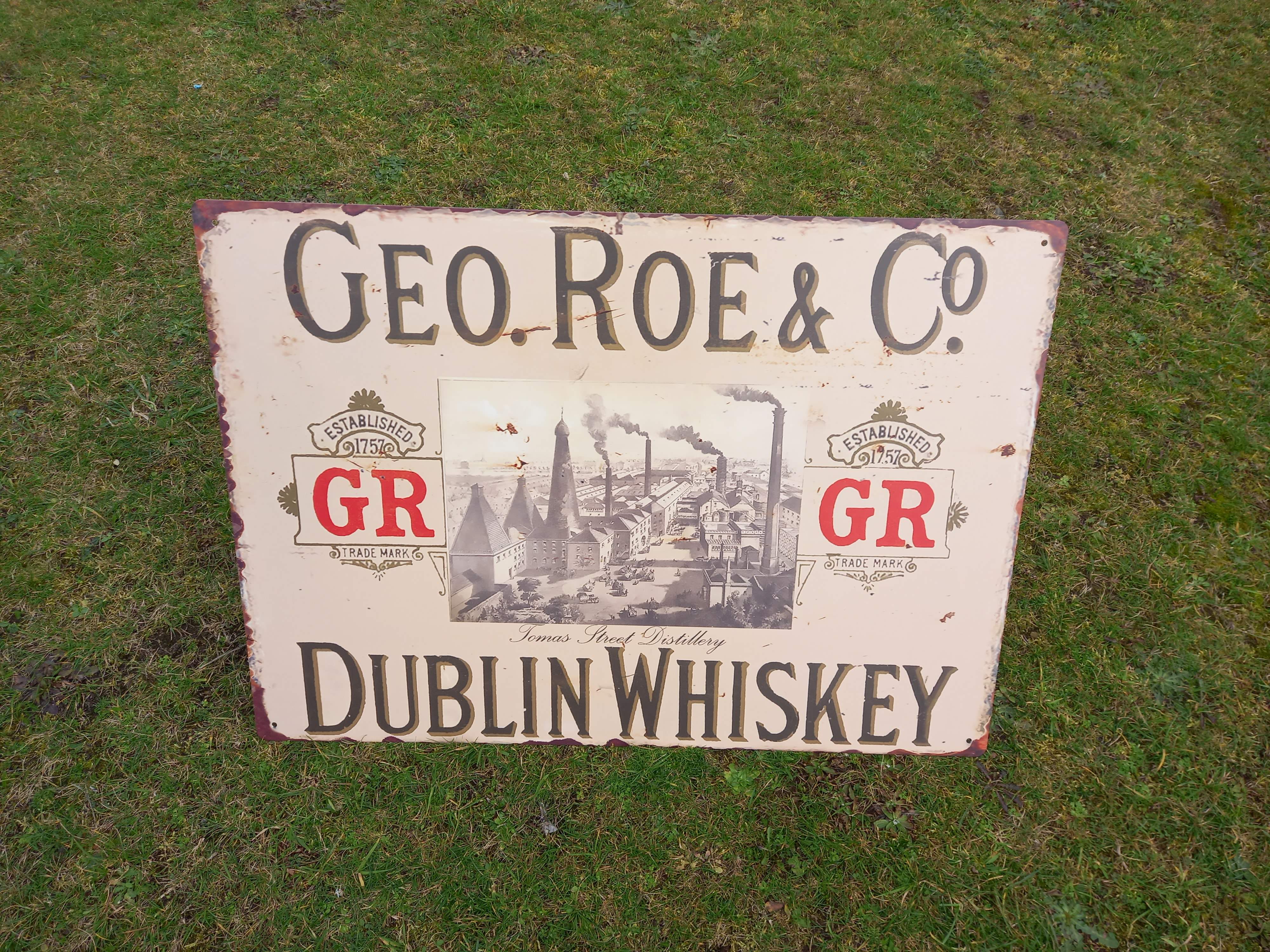 Geo Roe & Co Large Tin Sign