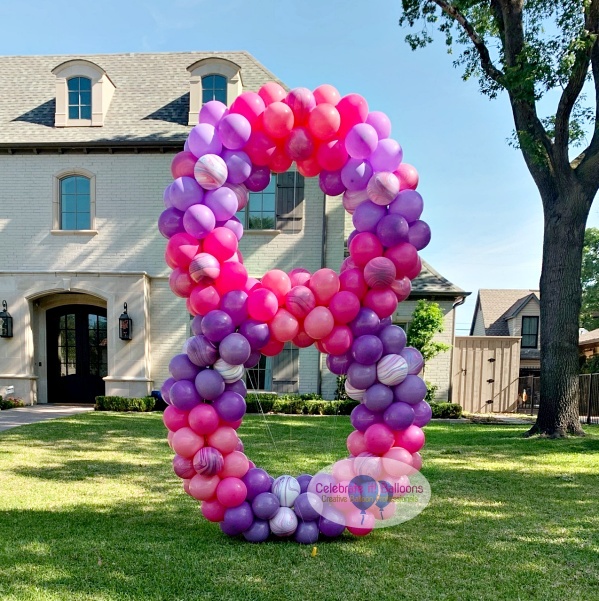 Balloon Yard Number 8 pink and purple