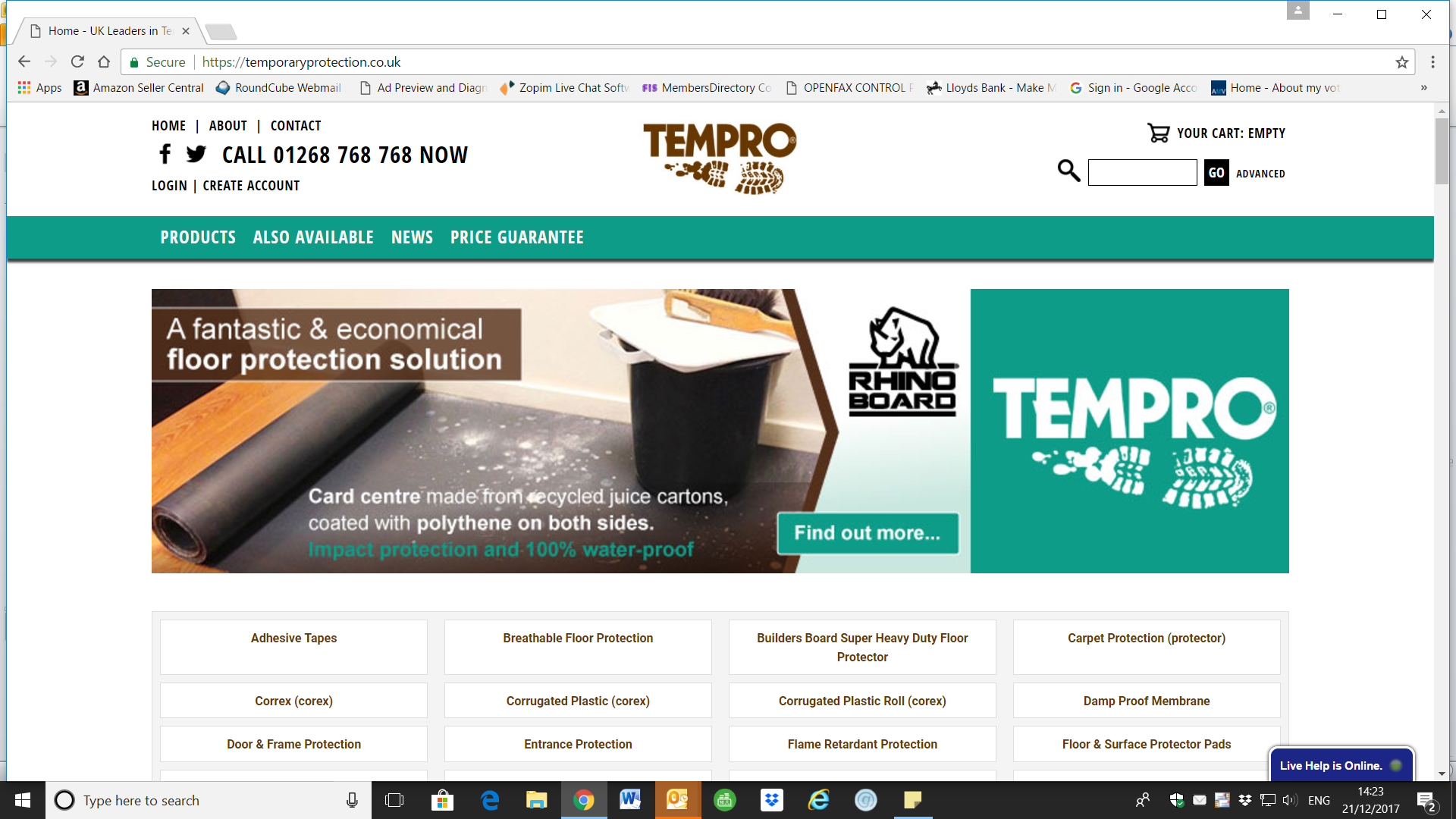 Buy Floor and Carpet Protection - CLICK HERE!