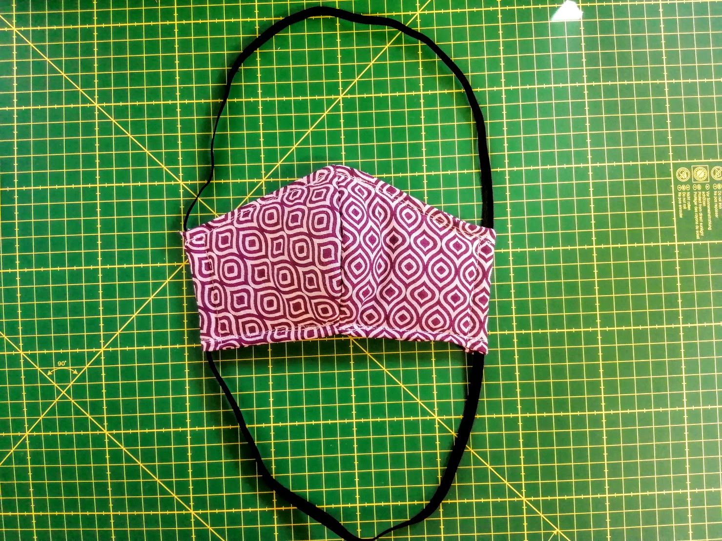 Image of mask with elastic fitted.
