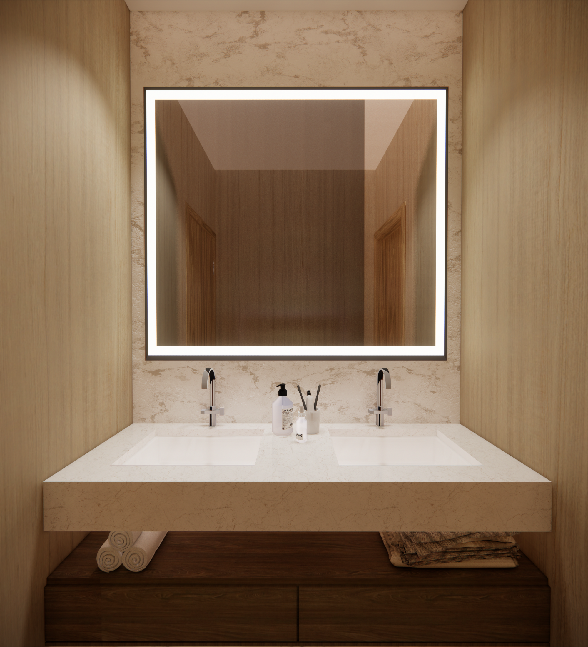 Render Área Baño Principal