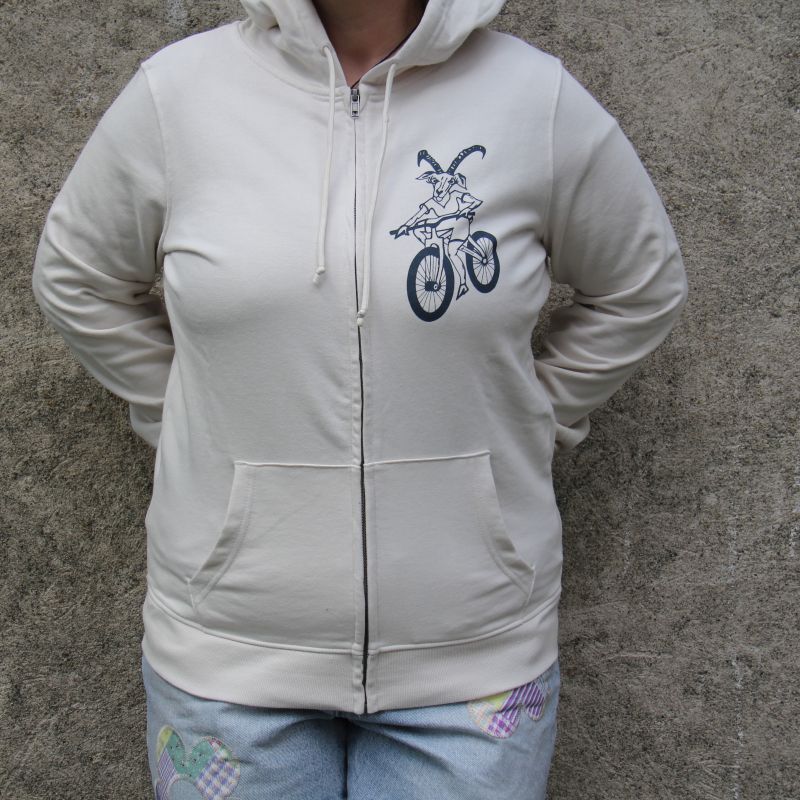 Zip Hoodie women MTB Steinbock off-white