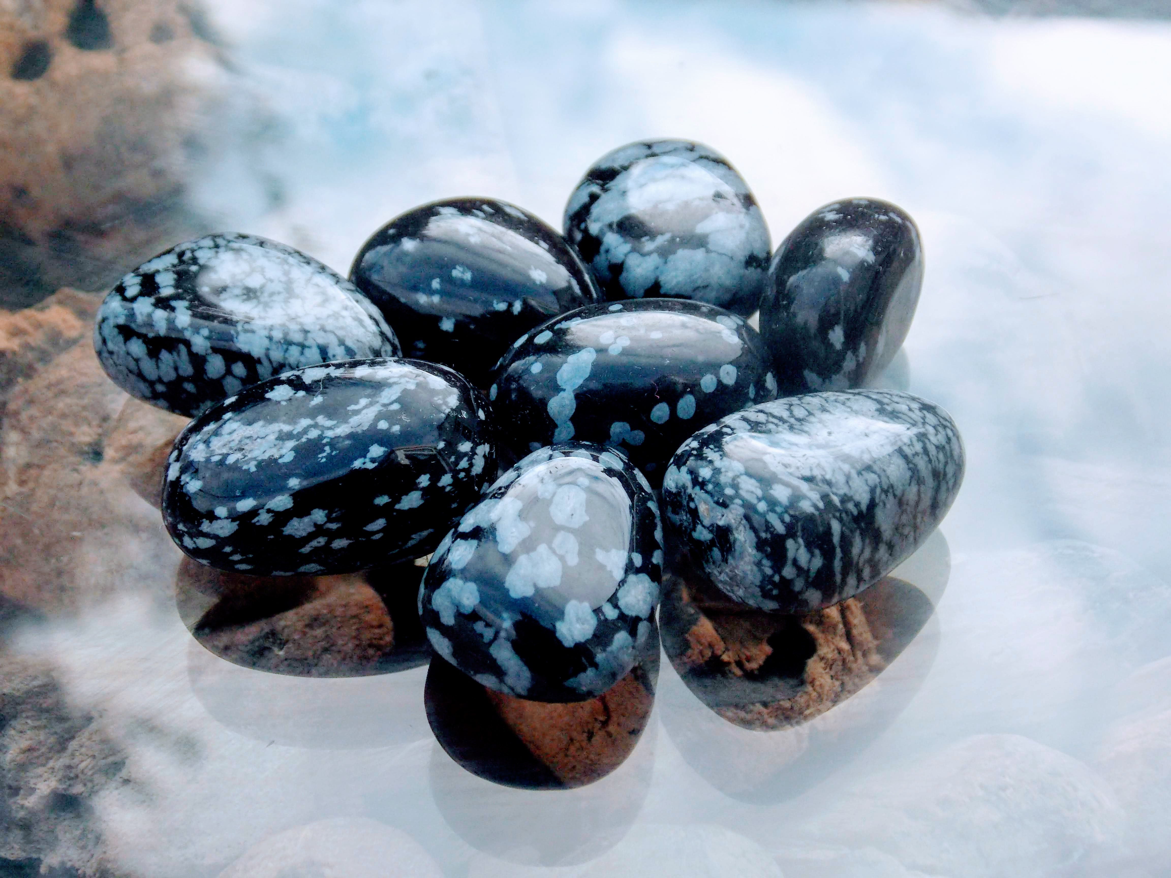 Snowflake Obsidian Polished Stones