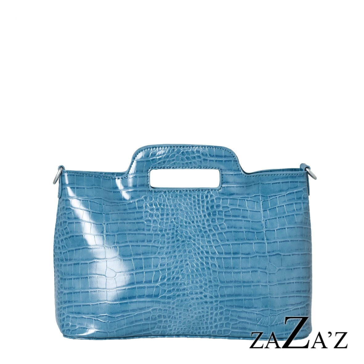 Sale Leather Look tas Blue zaZa'z
