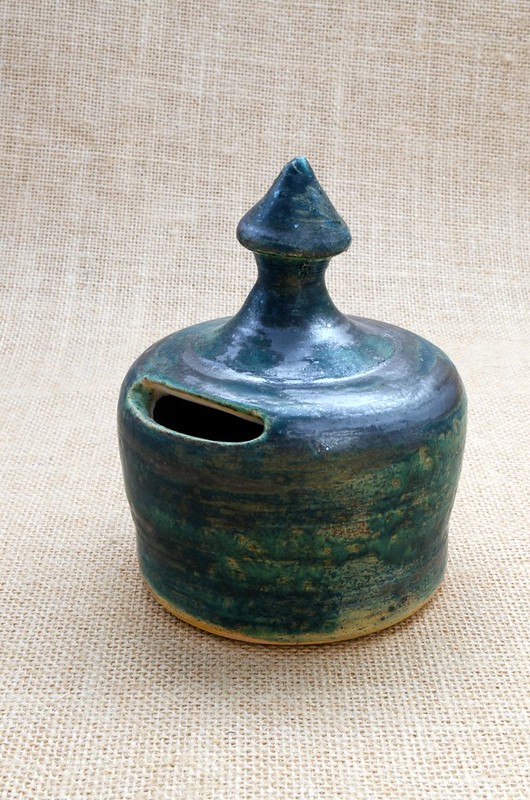 Smash when full! Medieval copper glaze, on stoneware