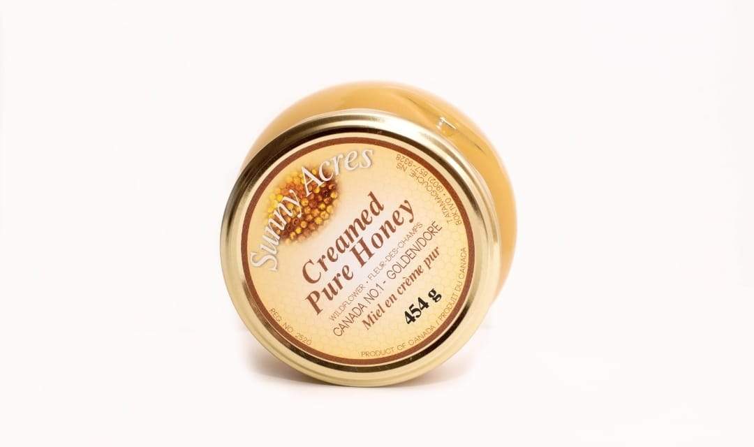 100% Pure Nova Scotia creamed honey. Also available in wildflower, raspberry and wild blueberry blos