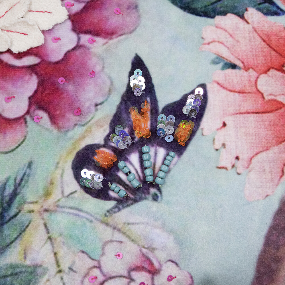 Sierkussen Fleury Vlinders, handgemaakt, 45x45cm