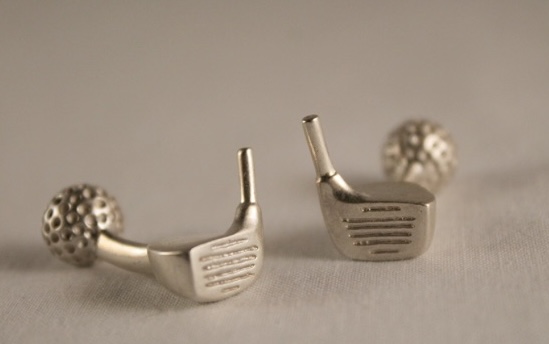 Golf club & ball cufflinks