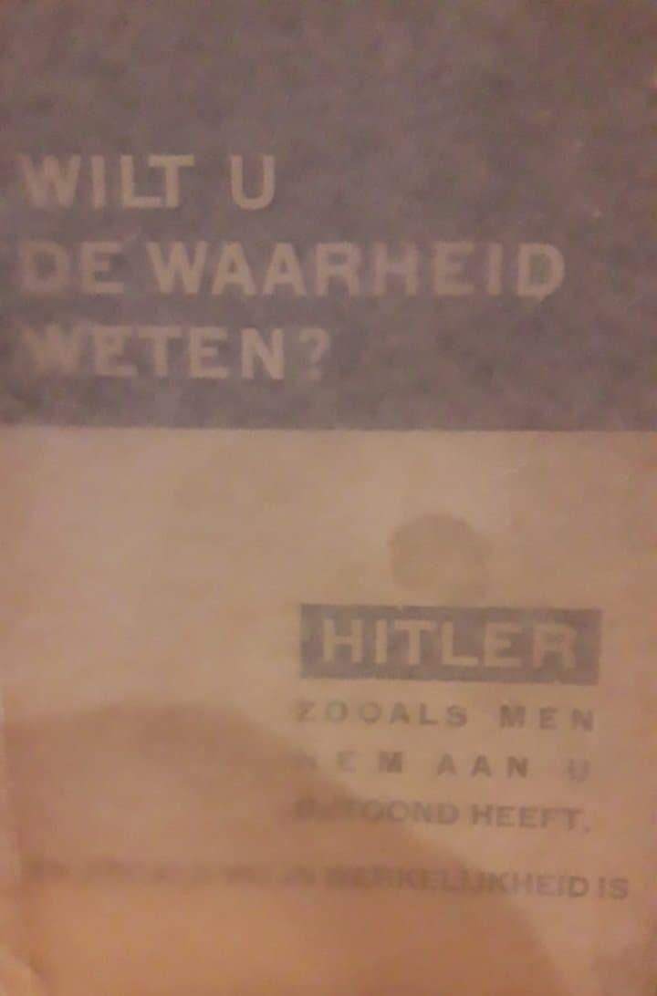 Foto Brochure 1940 - De waarheid over Adolf Hitler