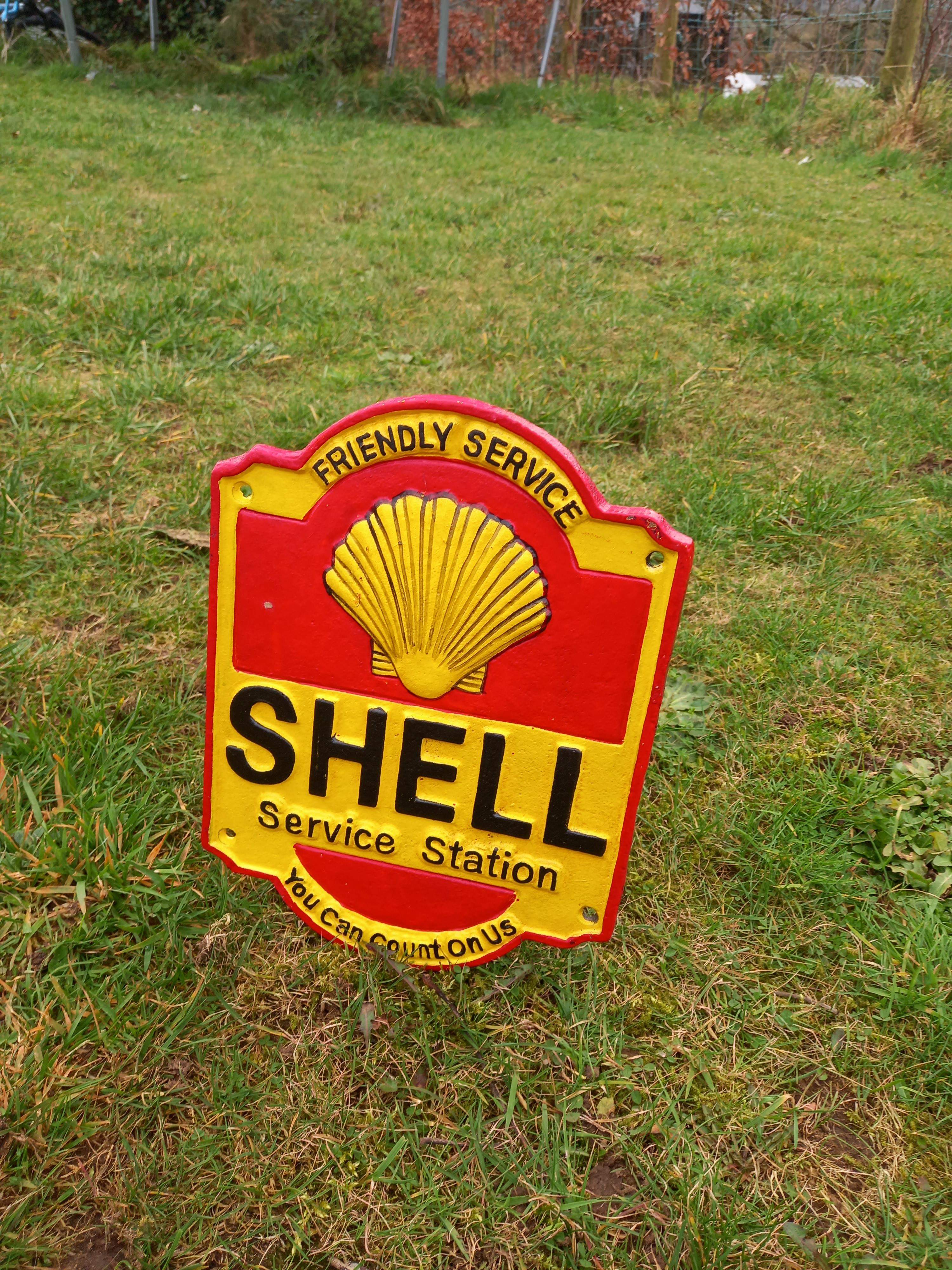 Shell Cast Iron Sign