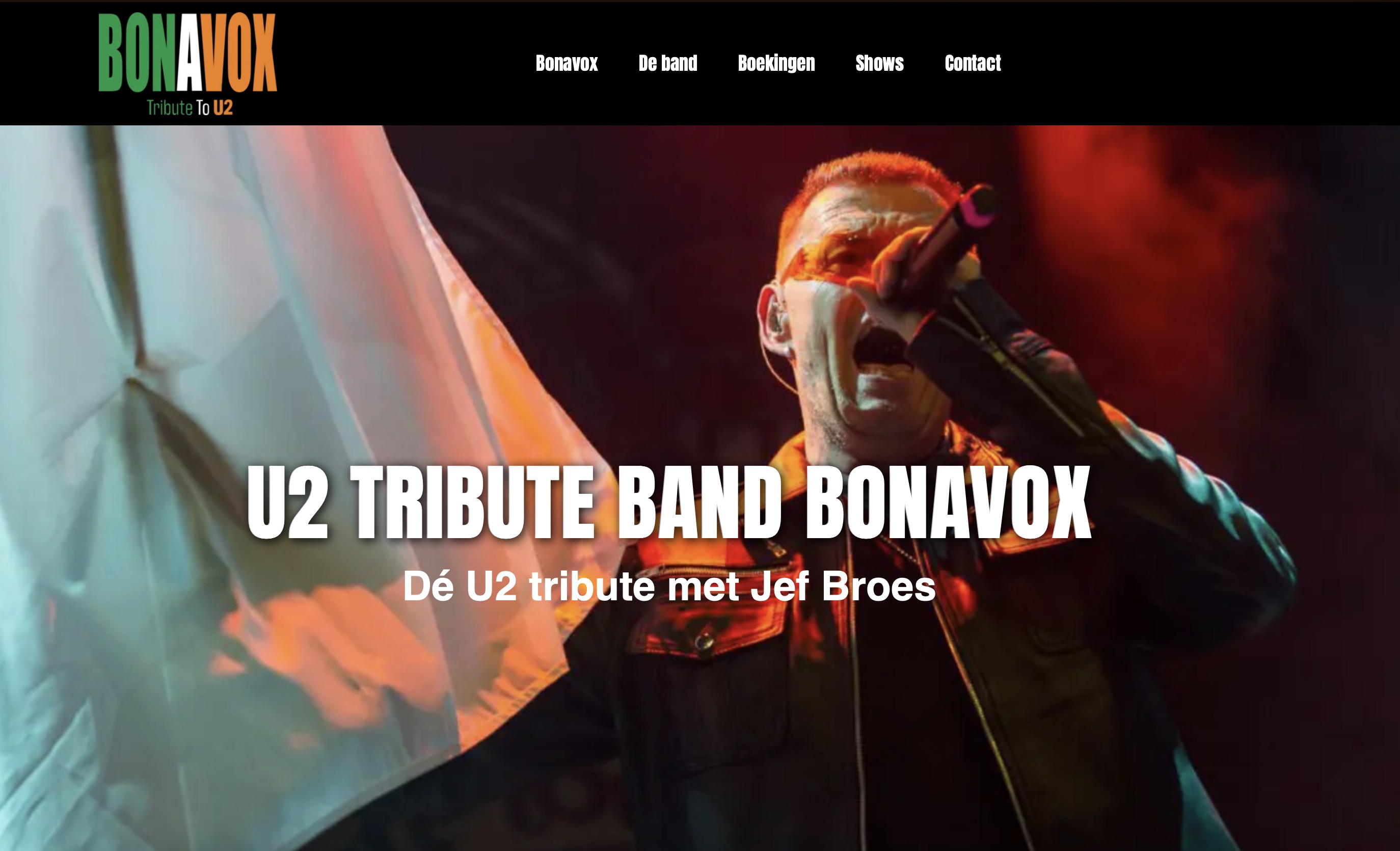 Belgische U2 tribute band Bonavox heeft nieuwe website