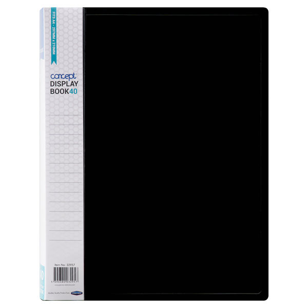 A4 40 Page Pocket Display Book (Assorted Colours)