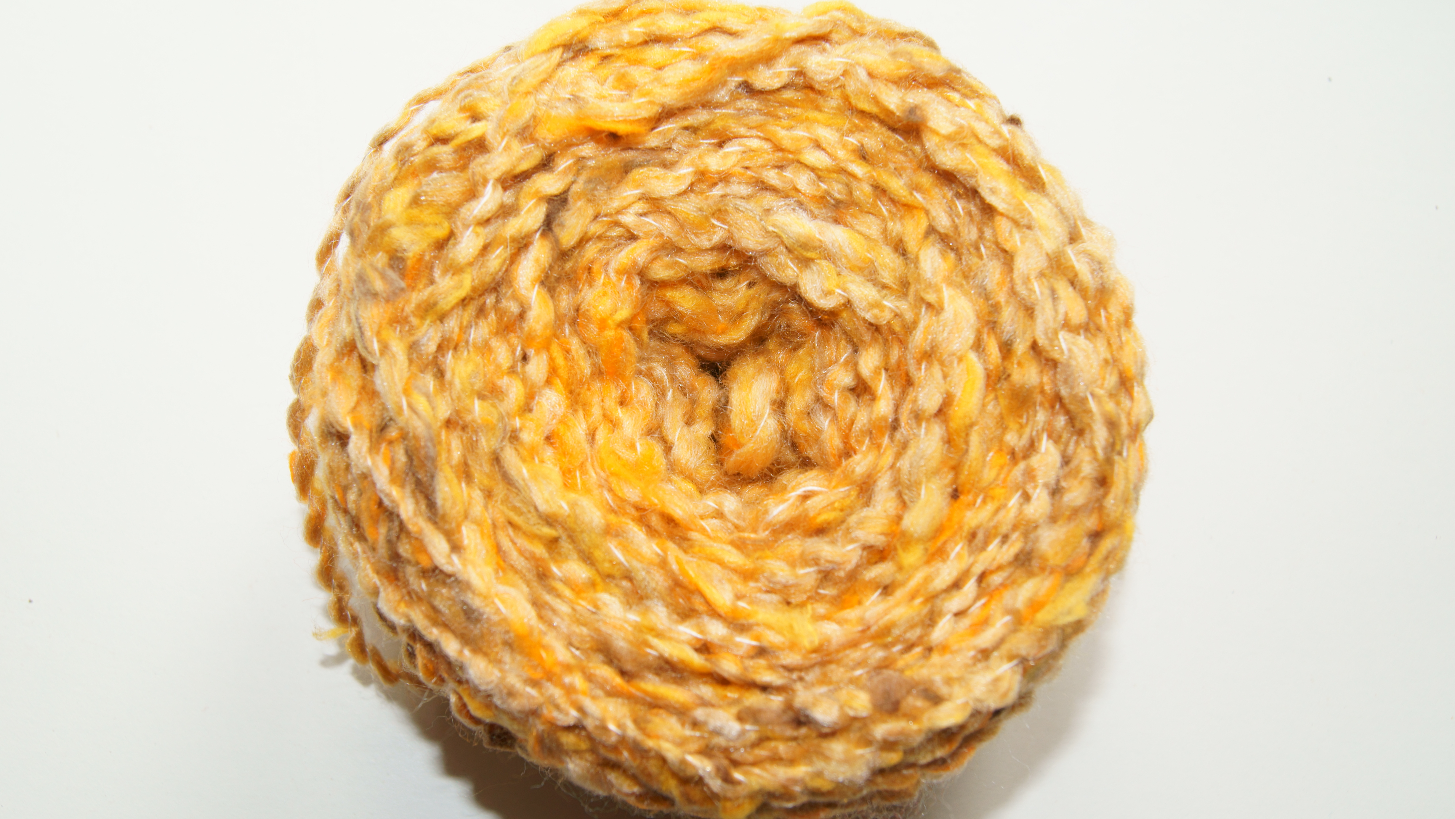 laine fantaisie jaune orangée façon tweed