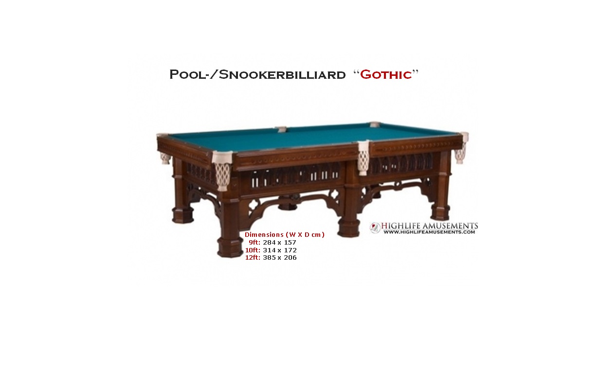 Pool-/Snookerbilliard "Gothic"