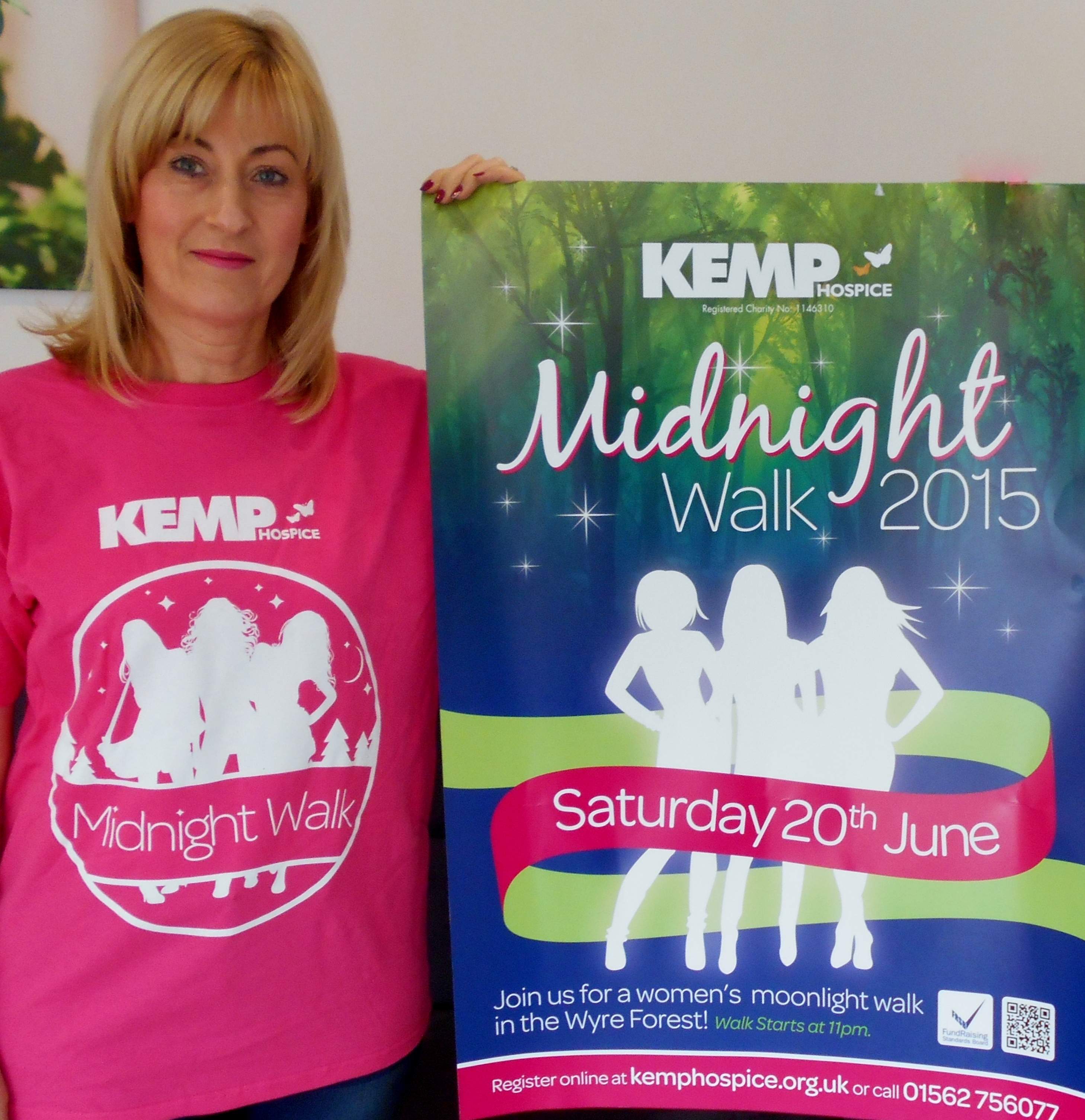 Mother and Daughter Walking in Celebration at KEMP Hospice Midnight Walk