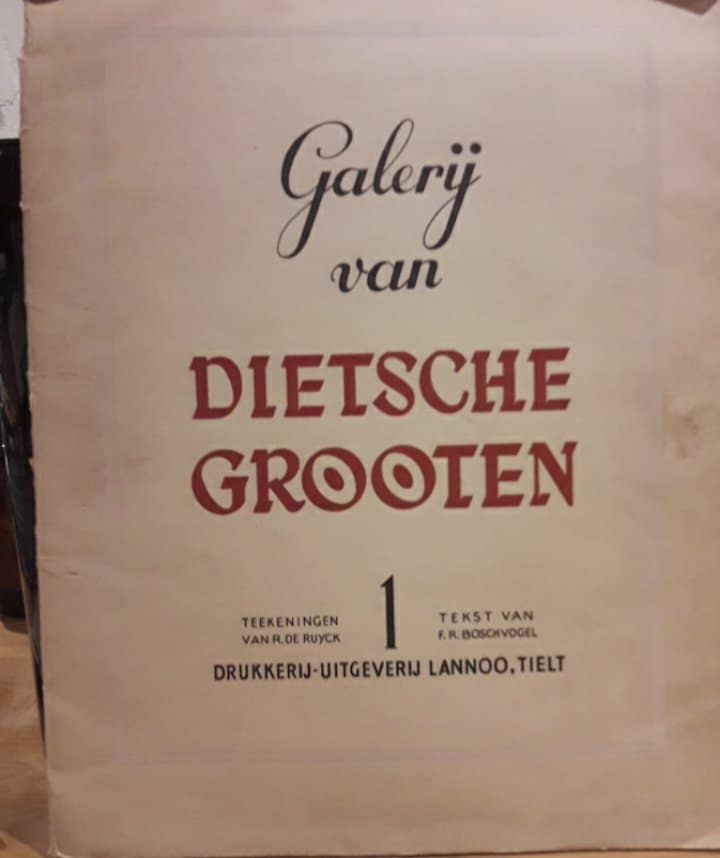 Gallerij van Dietsche Grooten - uitgave 1940 Lannoo Tielt met 12 kunstenaars