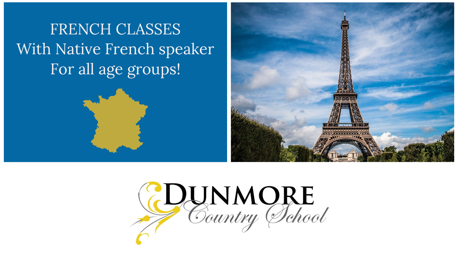 French Classes, Durrow, Co. Laois with Eiffel Tower