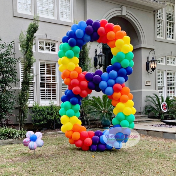 Balloon Yard Number 8 rainbow pattern
