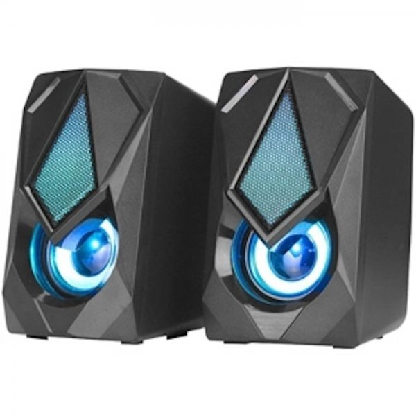 XTRIKE Stereo Speakers 2.0 with RGB Lights, 2x3W