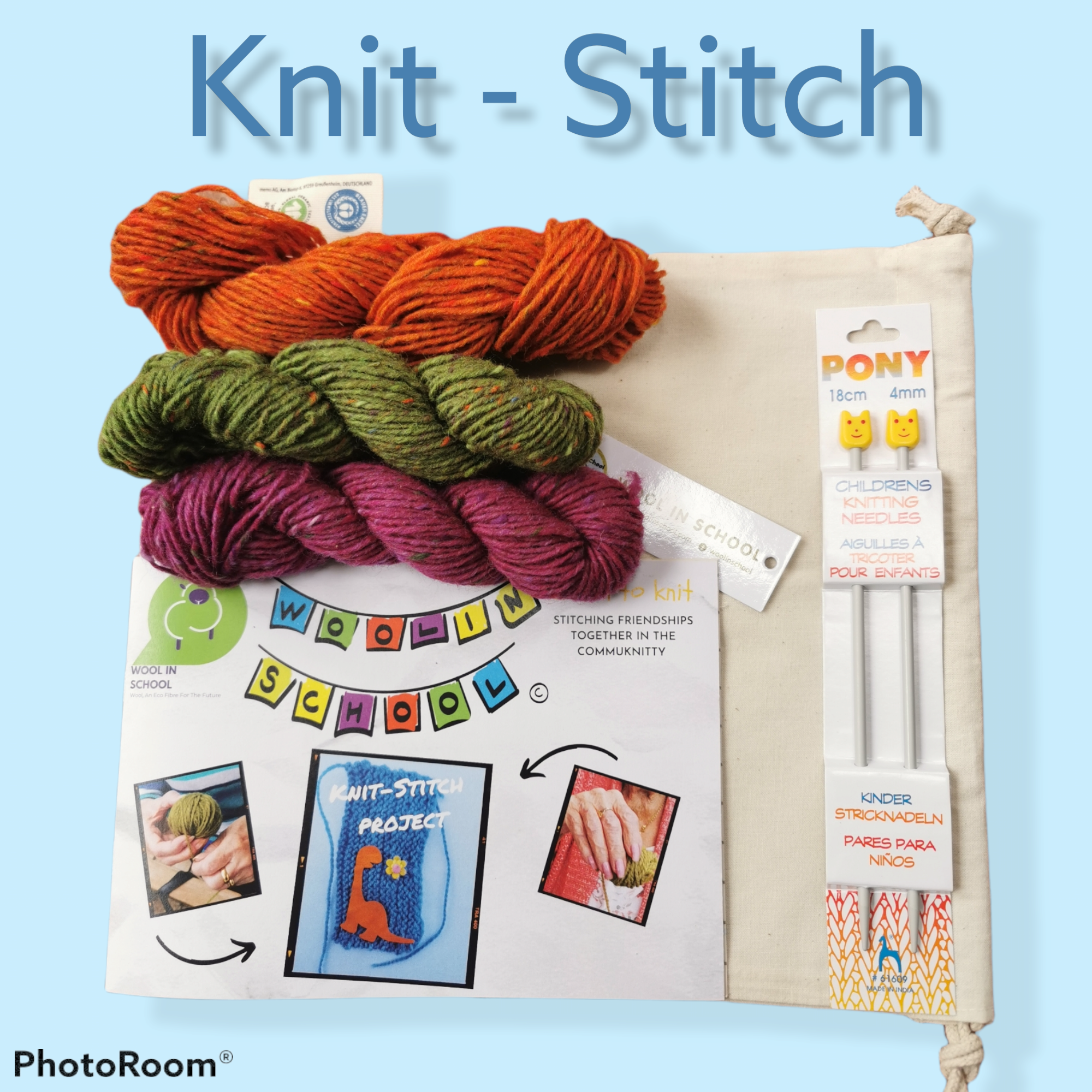Knit-Stitch Bunting Double Kit  ( Large)