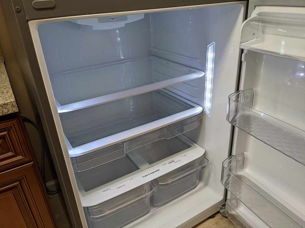 Clean, modern refrigerator