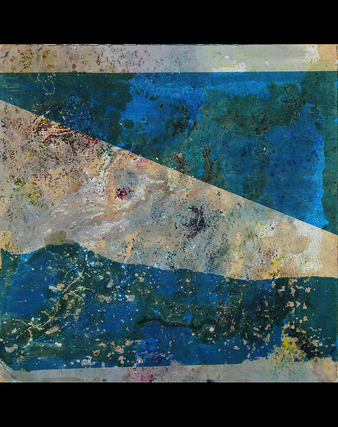 Mixed Media Collograph on Fabriano 30 cm x 30 cm unframed 47 cm x47 cm framed