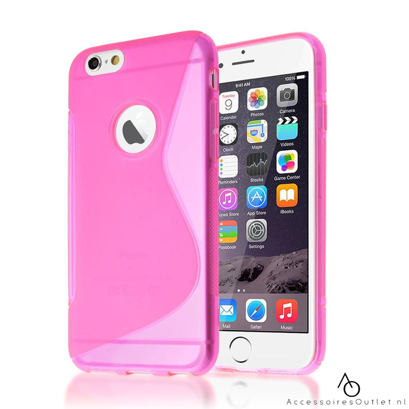 iPhone 7 / 8 / SE20 - S Line Gel Case hoesje Roze Doorzichtig