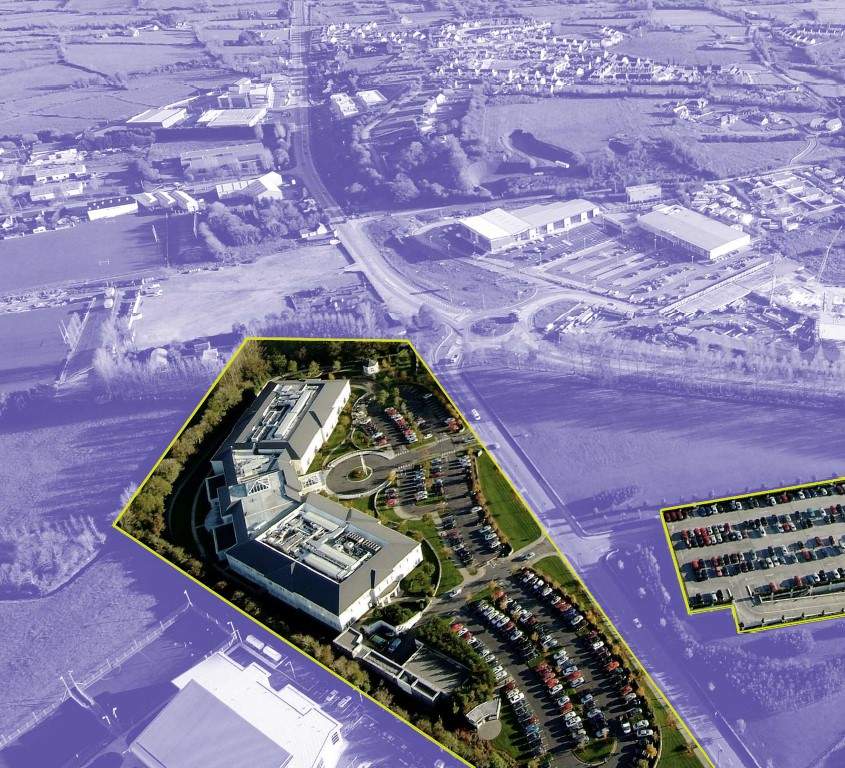 Aerial Photo of Carrick-on-Shannon Business Campus with Campus site highlighted