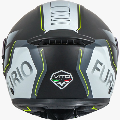 Helm Vito systeemhelm furio mat zwart/geel