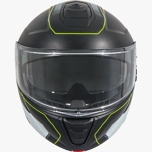 Helm Vito systeemhelm furio mat zwart/geel