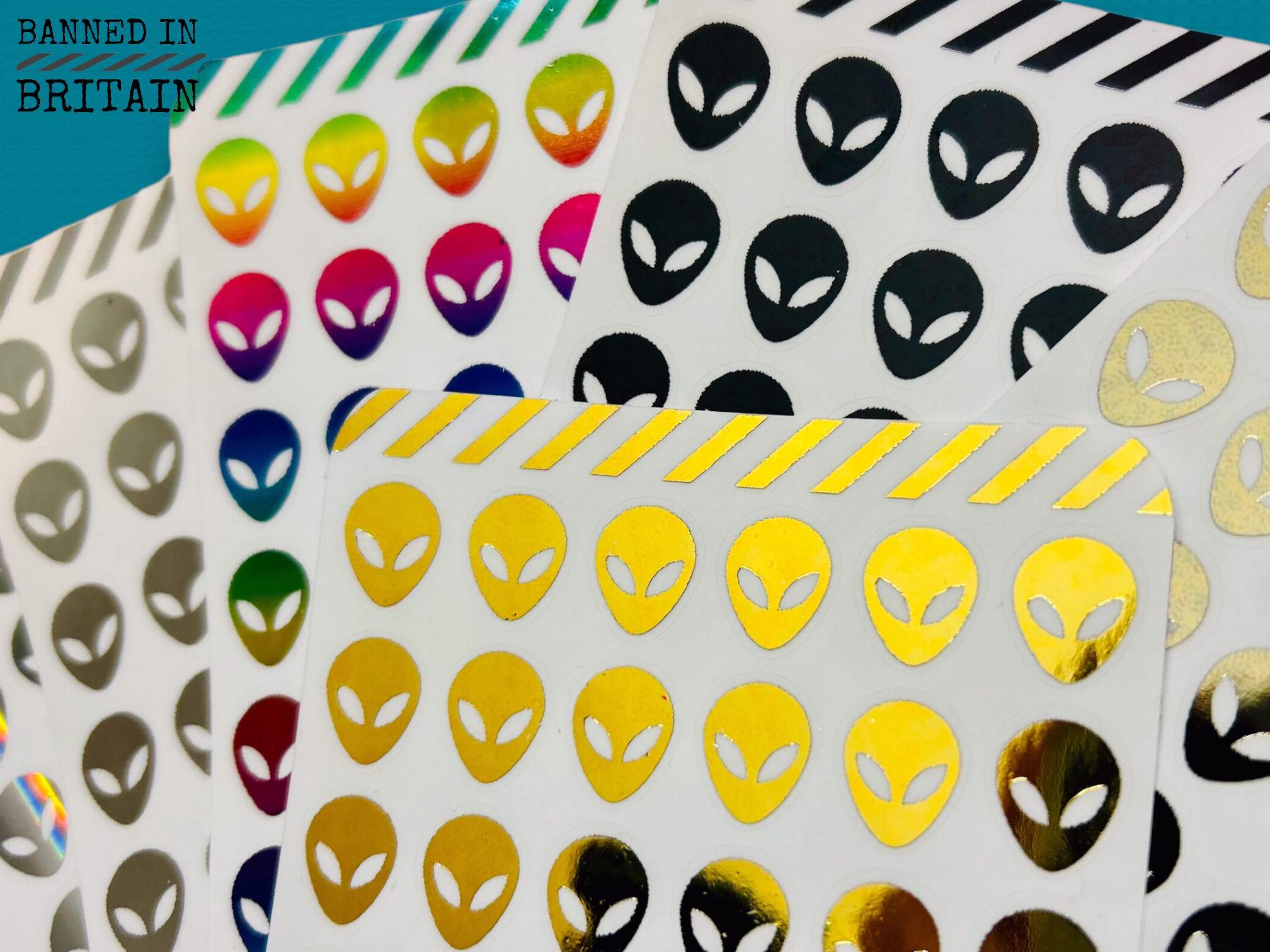 Alien Foil Stickers
