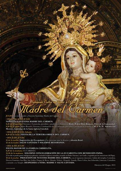 16 juli: Fiesta de la Virgen del Carmen