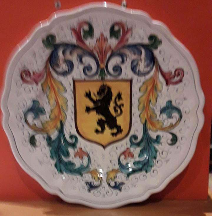 Porseleinen bord Vlaamse leuw jaren '50 - 26 cm