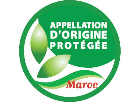 label Certificat AOP Appellation d'origine protégée Maroc تسمية المنشأ المحمي المغرب  Protected designation of origin PDO Morocco