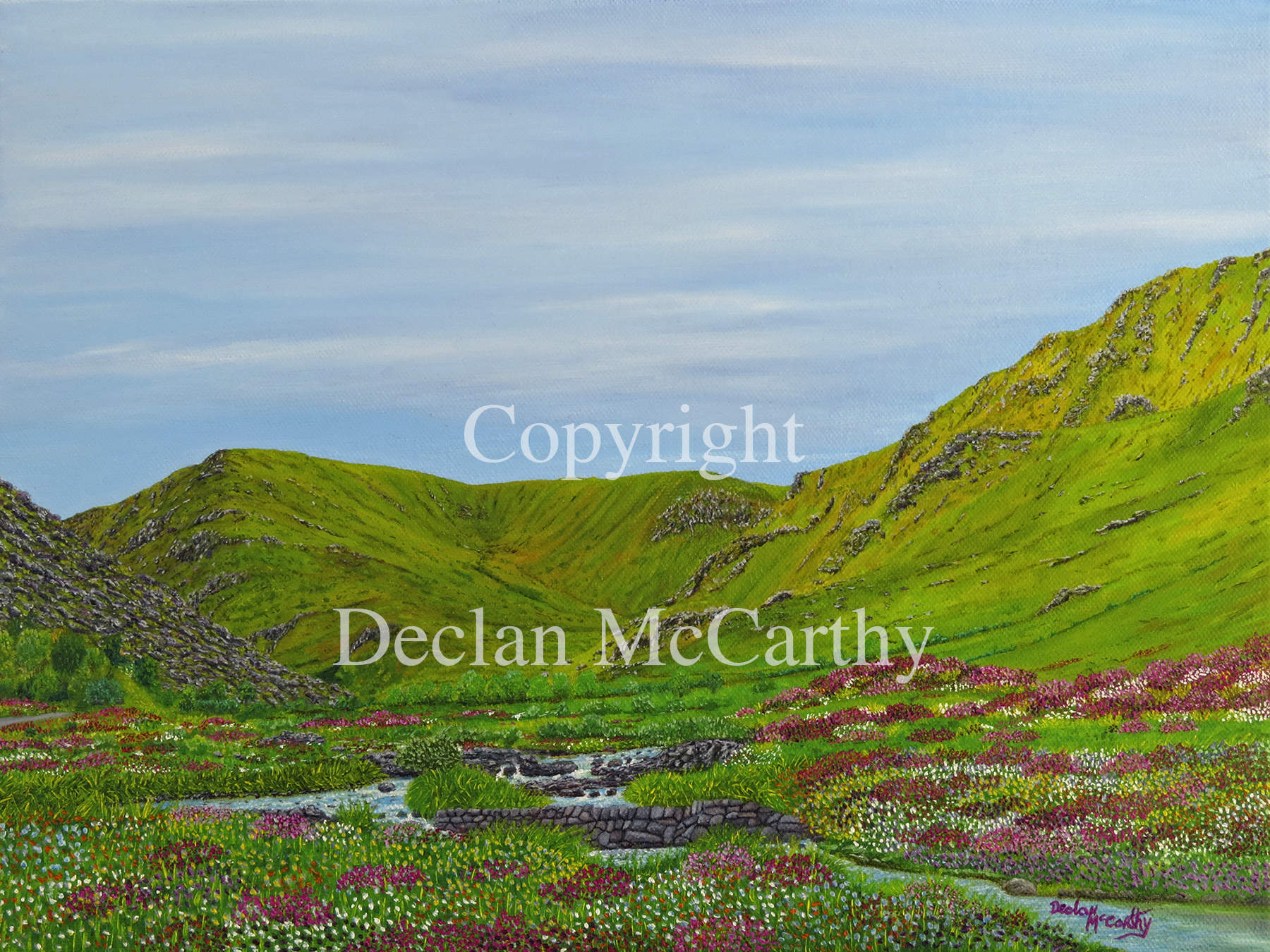 Doo Lough Valley, Co. Mayo. The scene of a tragedy during the famine, hence the wildflowers I added