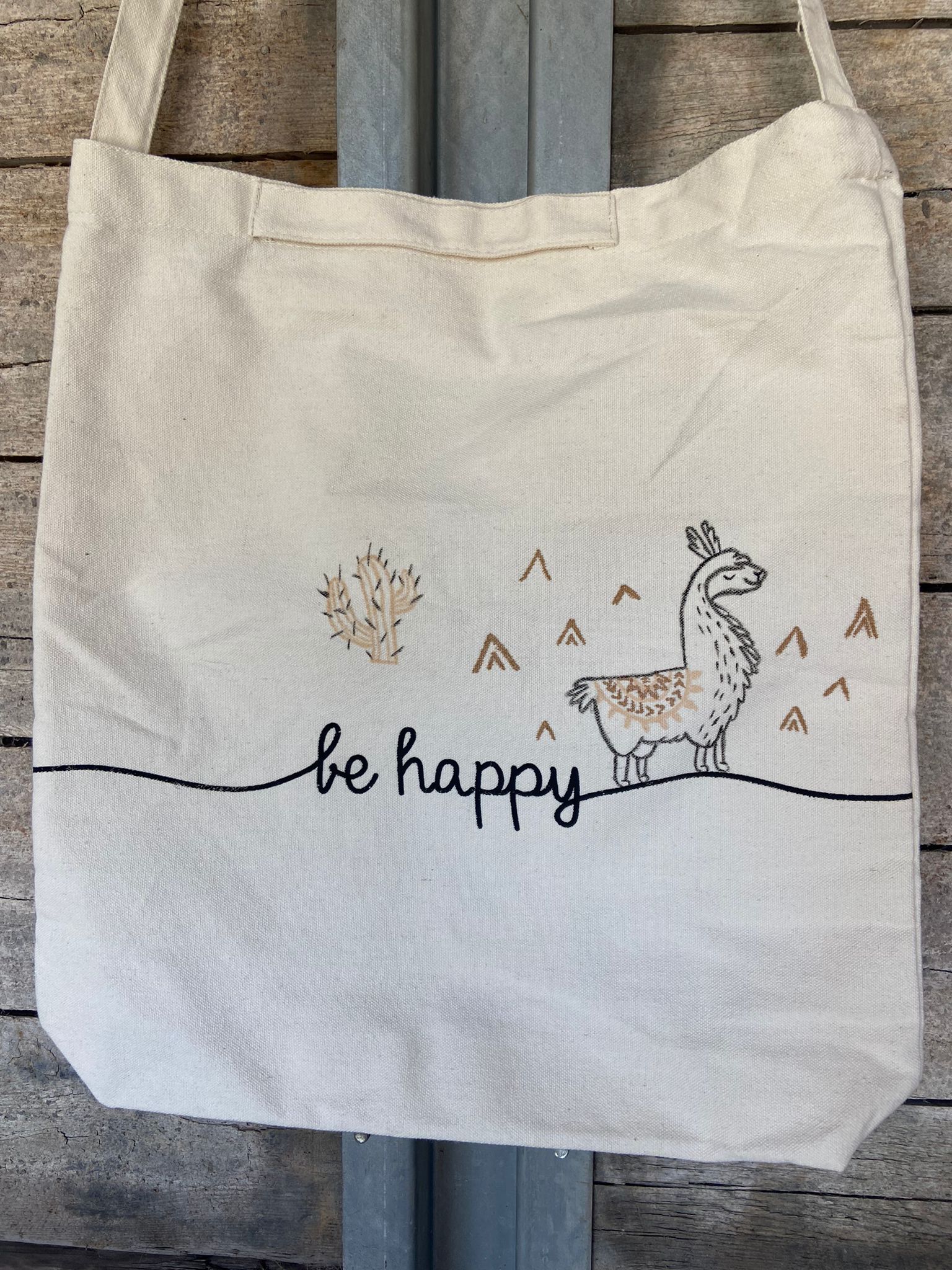 Tote bag alpaca be happy