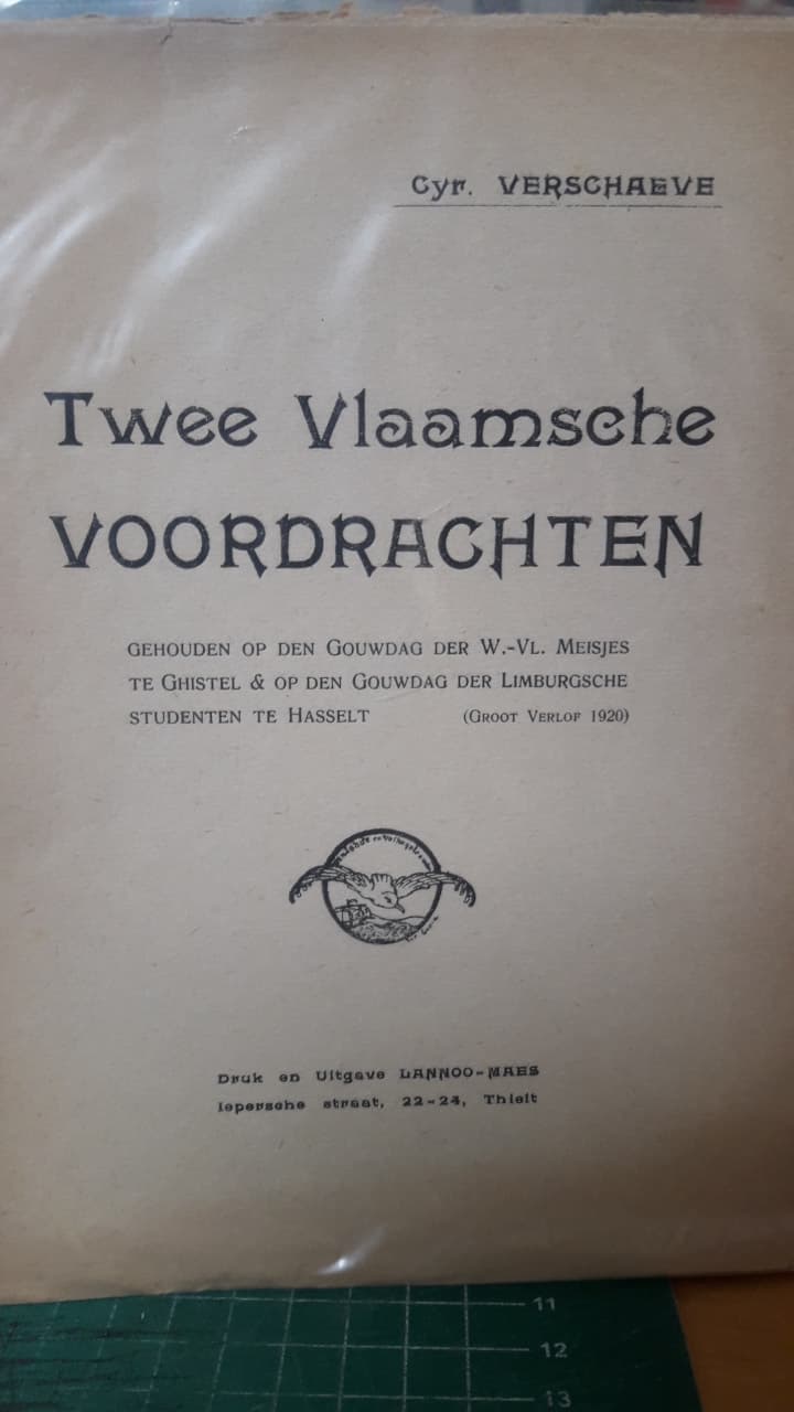 Cyriel Verschaeve - 2 Vlaamse voordrachten voor de Dietse Meisjes 1920