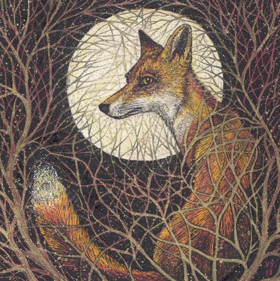 'Tangle' fox A4 print