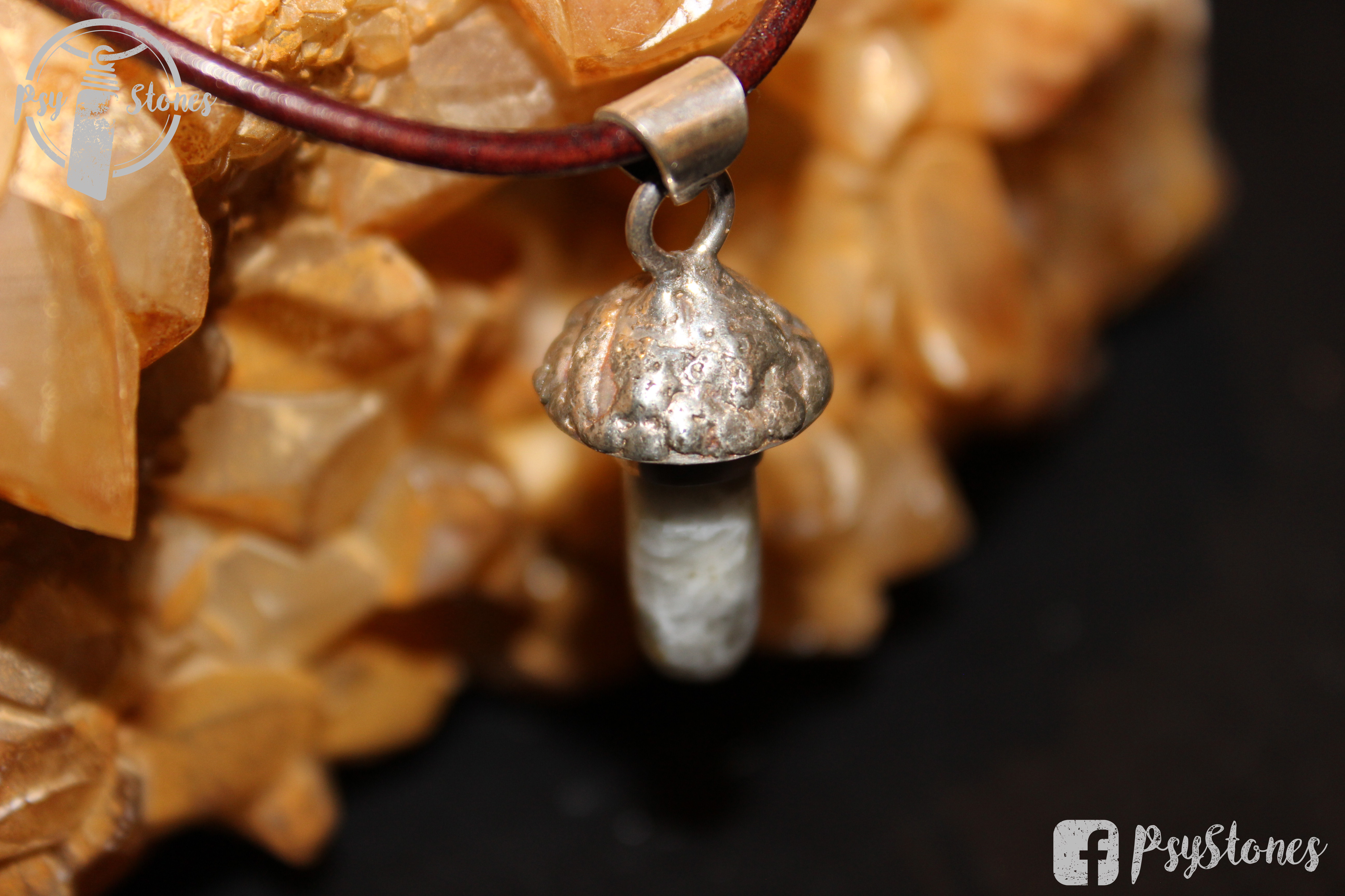 Fluorescent Mushroom with Wernerite stem - WE003